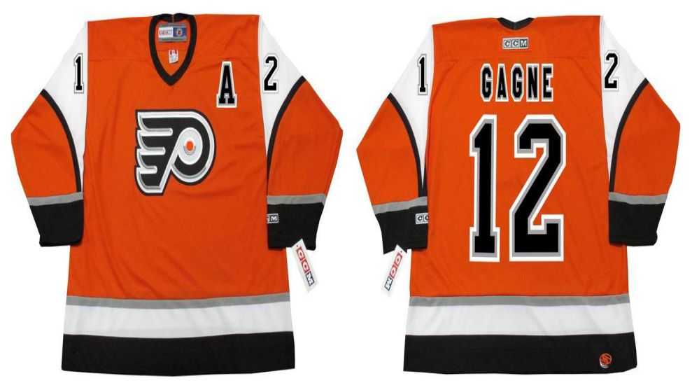 2019 Men Philadelphia Flyers #12 Gagne Orange CCM NHL jerseys->philadelphia flyers->NHL Jersey